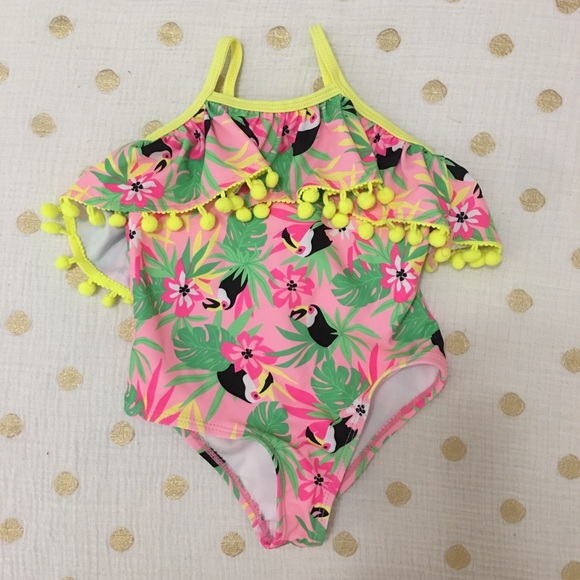 NWOT {Nicole Miller} Swimsuit 🌺 Toddler LAST ONE - Picture 5 of 7